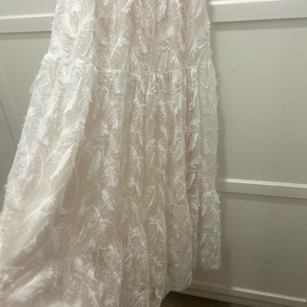 Baltic Born Paloma Ivory Feather-Textured Dress - Picture 7 of 7